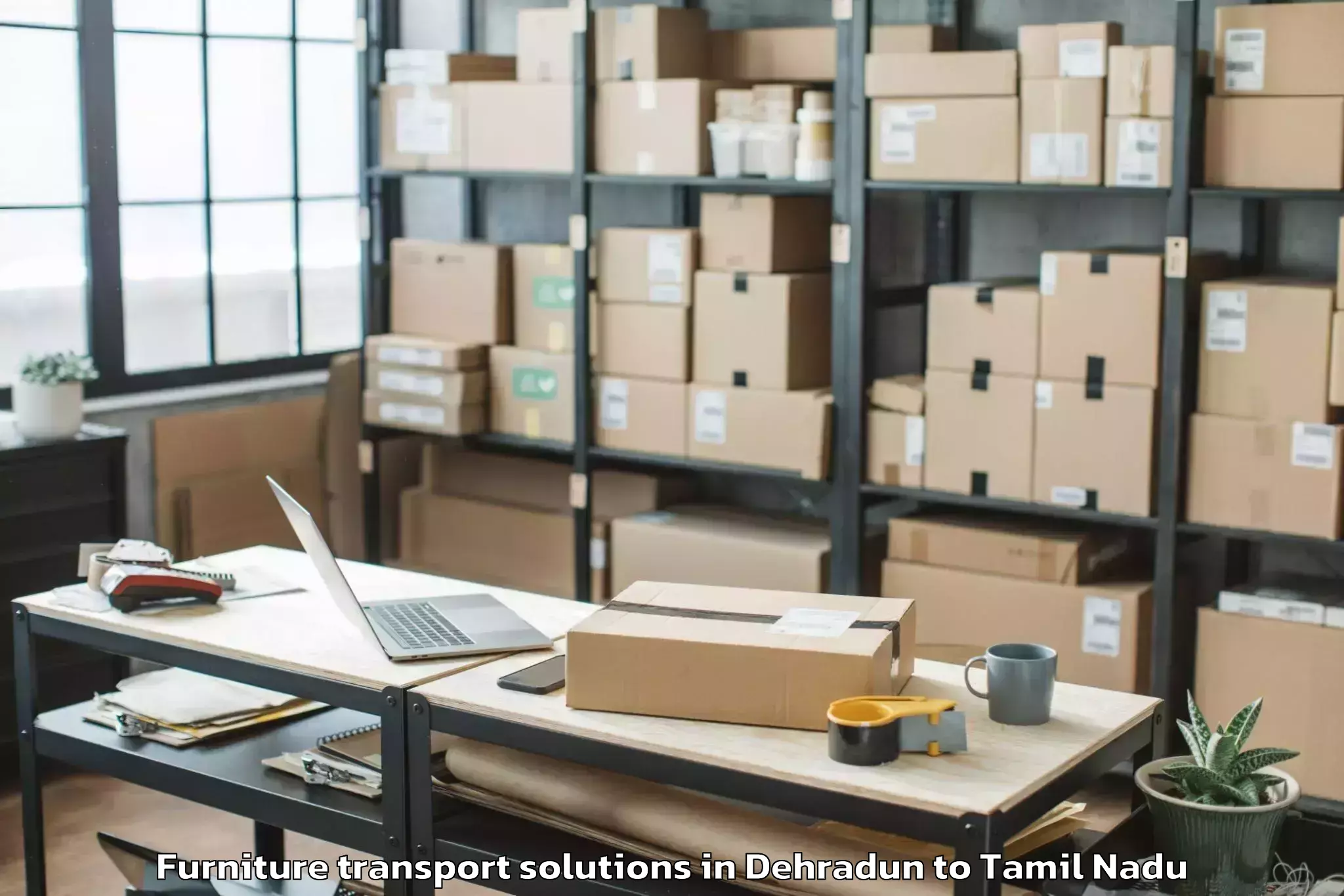 Get Dehradun to Manachanallur Furniture Transport Solutions